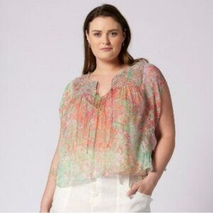 Joie Flowy Short‎ Sleeve Silk Women's Top